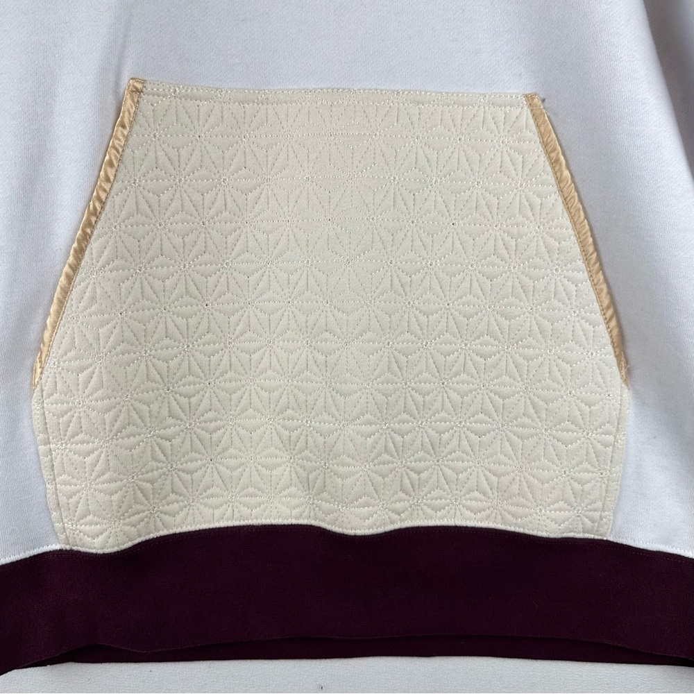 Mediums Collective Quilted Cut & Sew Textured Hoodie‎ Sweatershirt Unisex - Picture 3 of 11